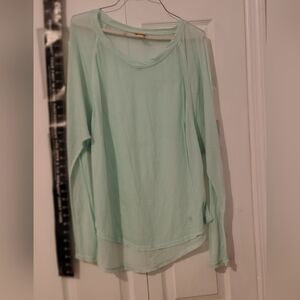 Mint Green Women's Top By Pink Victorias Secret Small Oversized Euc